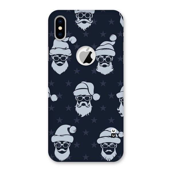 Hipster Santa Back Case for iPhone XS Logo Cut