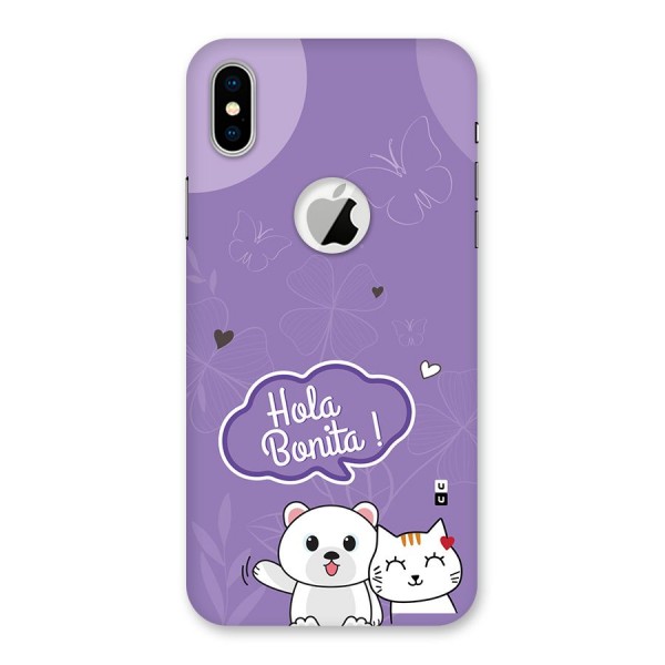 Hola Bonita Back Case for iPhone XS Logo Cut