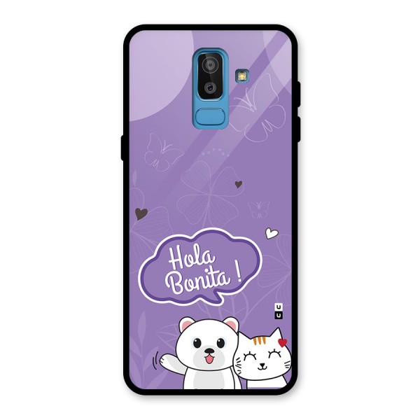 Hola Bonita Glass Back Case for Galaxy J8