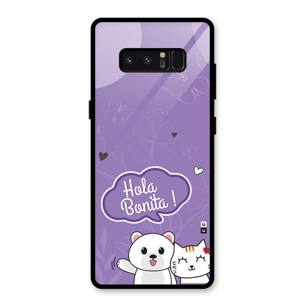 Hola Bonita Glass Back Case for Galaxy Note 8