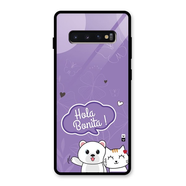 Hola Bonita Glass Back Case for Galaxy S10 Plus