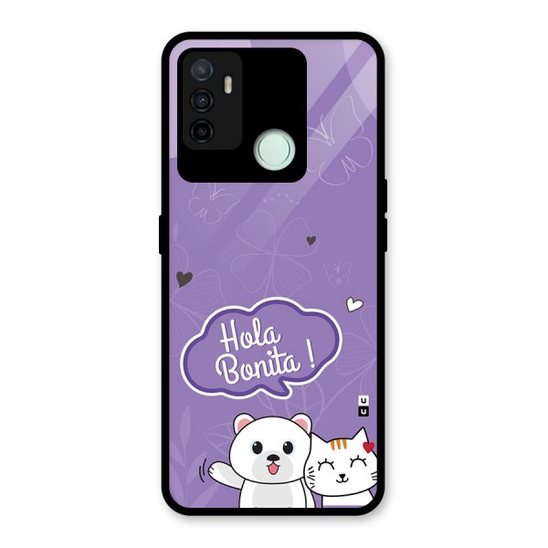 Hola Bonita Glass Back Case for Oppo A53