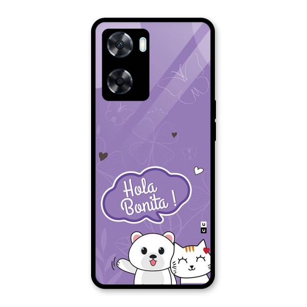 Hola Bonita Glass Back Case for Oppo A77