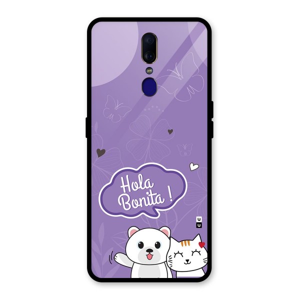 Hola Bonita Glass Back Case for Oppo F11