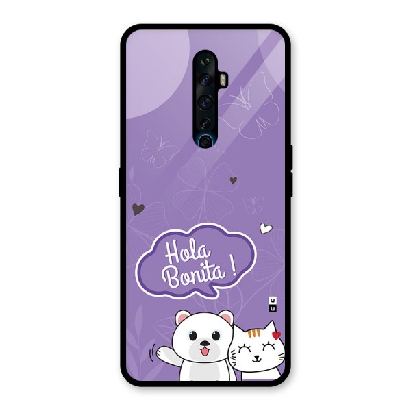 Hola Bonita Glass Back Case for Oppo Reno2 F