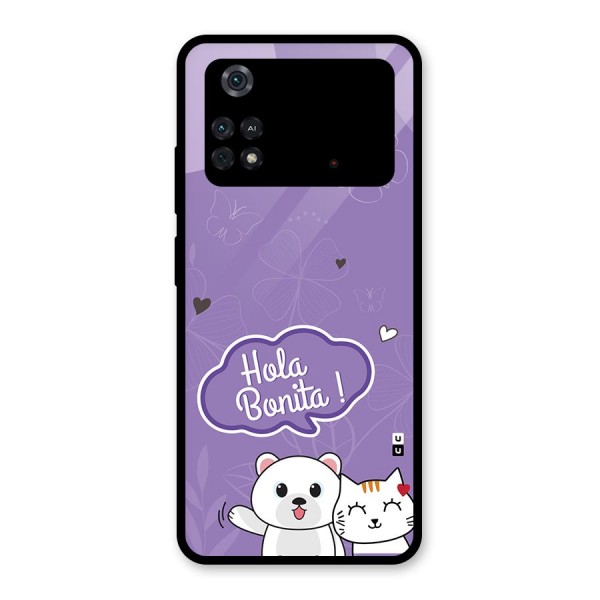 Hola Bonita Glass Back Case for Poco M4 Pro 4G