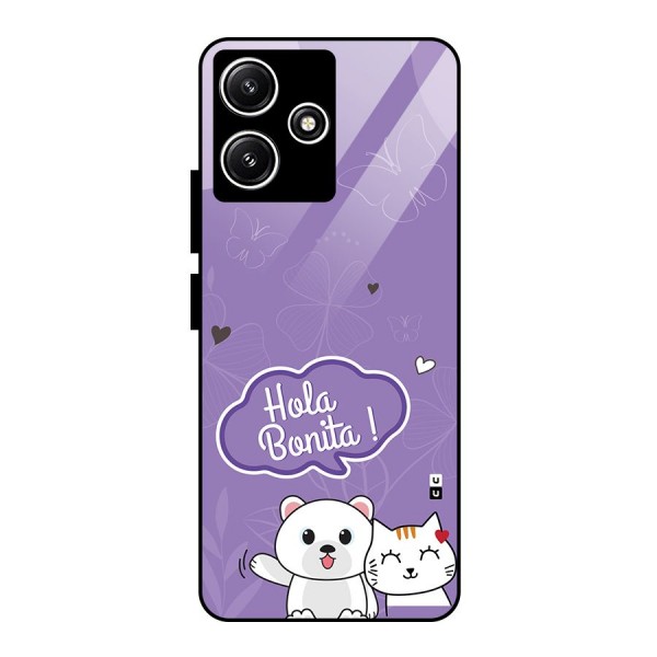 Hola Bonita Glass Back Case for Poco M6 Pro