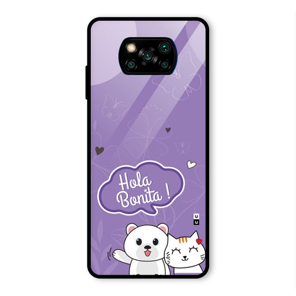 Hola Bonita Glass Back Case for Poco X3 Pro