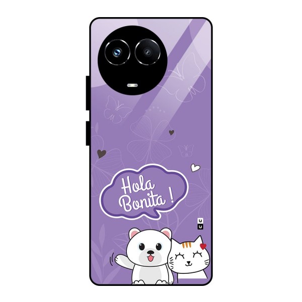 Hola Bonita Glass Back Case for Realme 11X