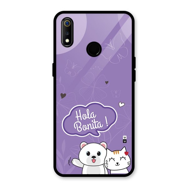 Hola Bonita Glass Back Case for Realme 3