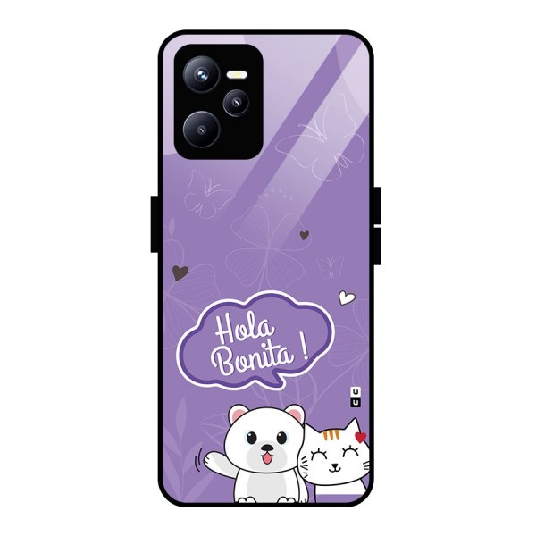 Hola Bonita Glass Back Case for Realme C35