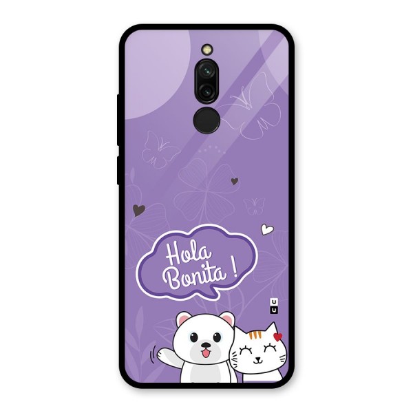 Hola Bonita Glass Back Case for Redmi 8