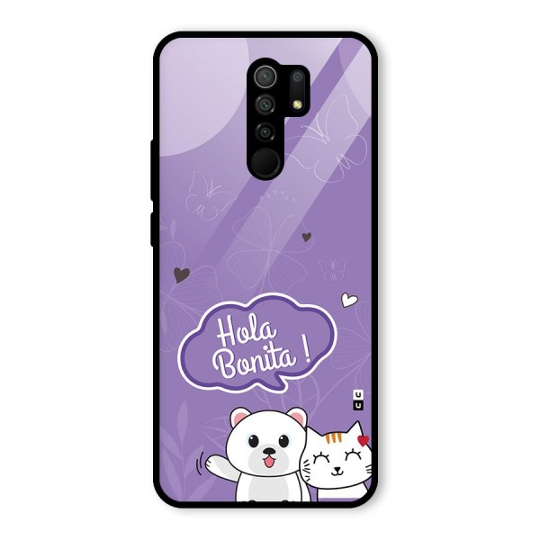 Hola Bonita Glass Back Case for Redmi 9 Prime