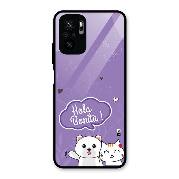 Hola Bonita Glass Back Case for Redmi Note 10