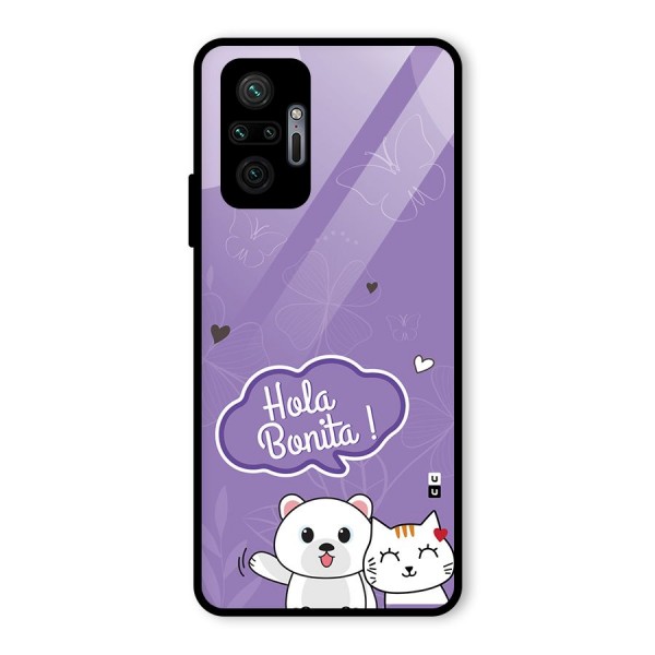 Hola Bonita Glass Back Case for Redmi Note 10 Pro