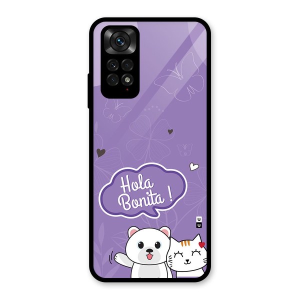 Hola Bonita Glass Back Case for Redmi Note 11