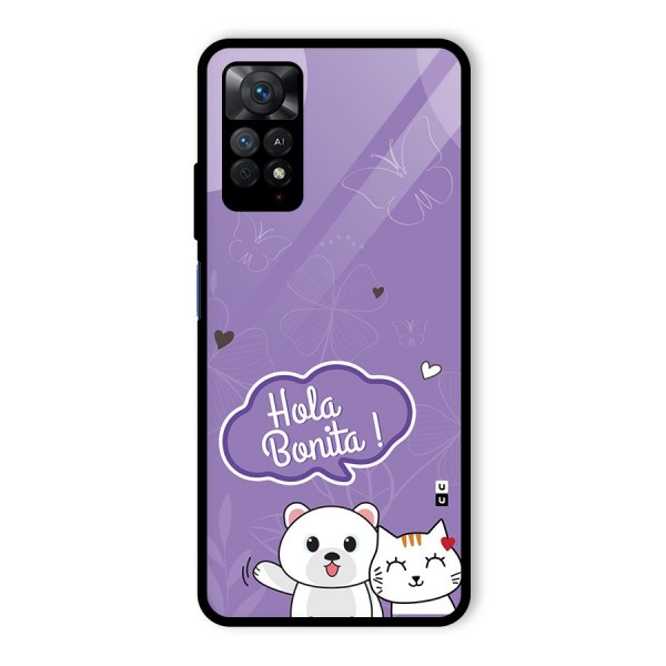 Hola Bonita Glass Back Case for Redmi Note 11 Pro