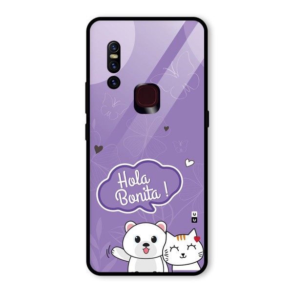 Hola Bonita Glass Back Case for Vivo V15