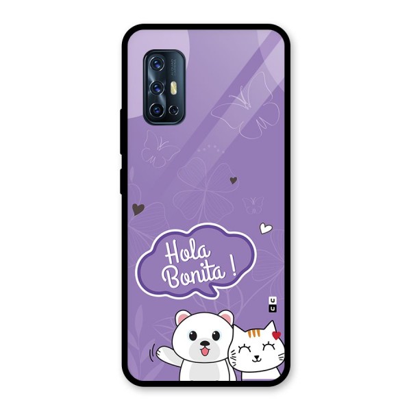 Hola Bonita Glass Back Case for Vivo V17