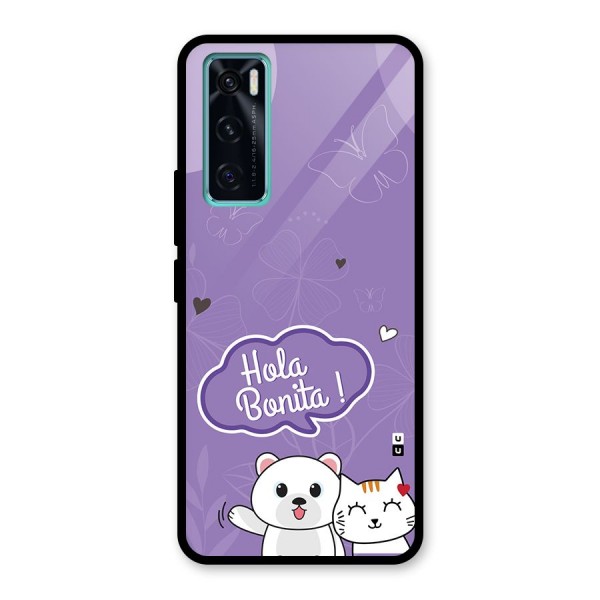 Hola Bonita Glass Back Case for Vivo V20 SE