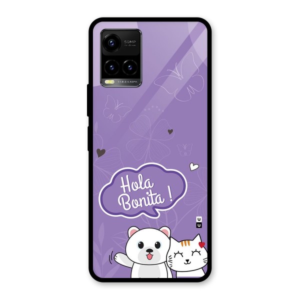 Hola Bonita Glass Back Case for Vivo Y21 2021