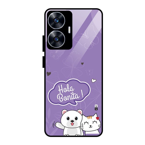 Hola Bonita Glass Back Case for realme C55