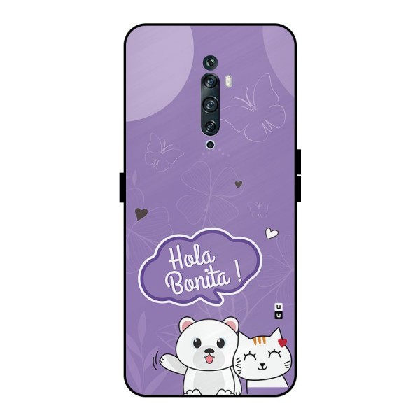 Hola Bonita Metal Back Case for Oppo Reno2 F