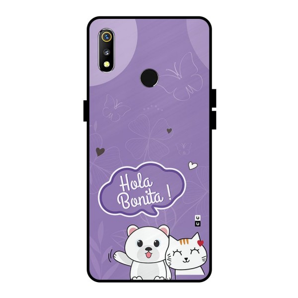 Hola Bonita Metal Back Case for Realme 3