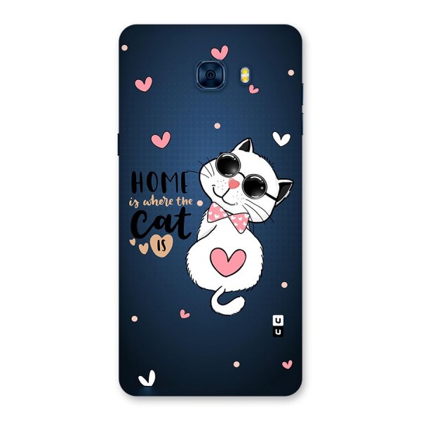 Home Where Cat Back Case for Galaxy C7 Pro