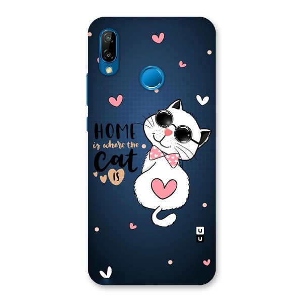 Home Where Cat Back Case for Huawei P20 Lite