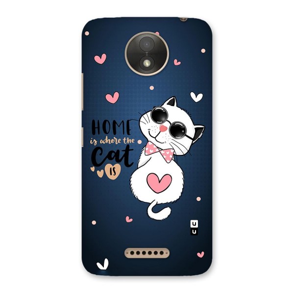 Home Where Cat Back Case for Moto C Plus