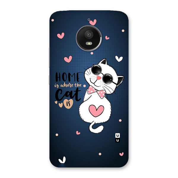 Home Where Cat Back Case for Moto E4 Plus