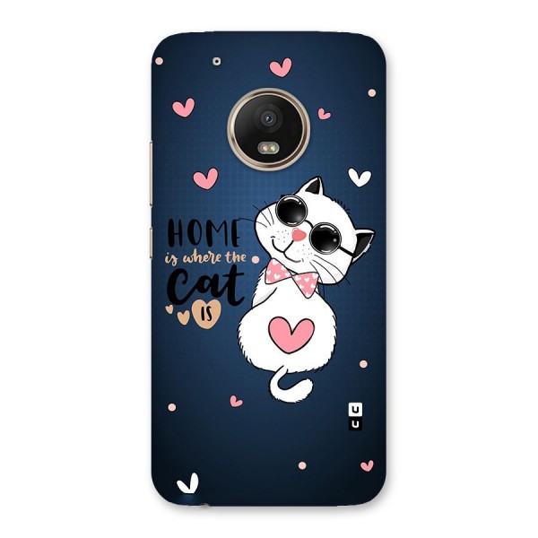 Home Where Cat Back Case for Moto G5 Plus