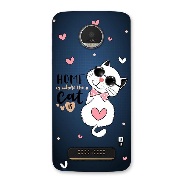 Home Where Cat Back Case for Moto Z Play