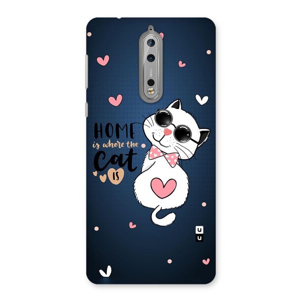 Home Where Cat Back Case for Nokia 8