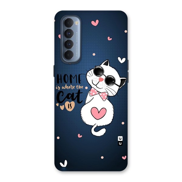 Home Where Cat Back Case for Oppo Reno4 Pro