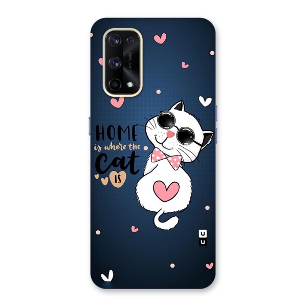 Home Where Cat Glass Back Case for Realme X7 Pro