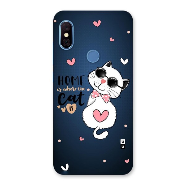 Home Where Cat Back Case for Redmi Note 6 Pro