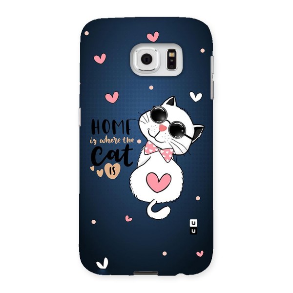 Home Where Cat Back Case for Samsung Galaxy S6