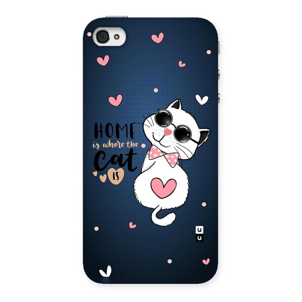 Home Where Cat Back Case for iPhone 4 4s