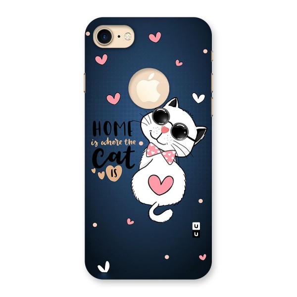 Home Where Cat Back Case for iPhone 8 Logo Cut