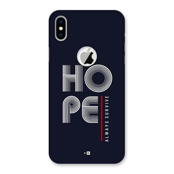 Hope Survives Back Case for iPhone XS Logo Cut