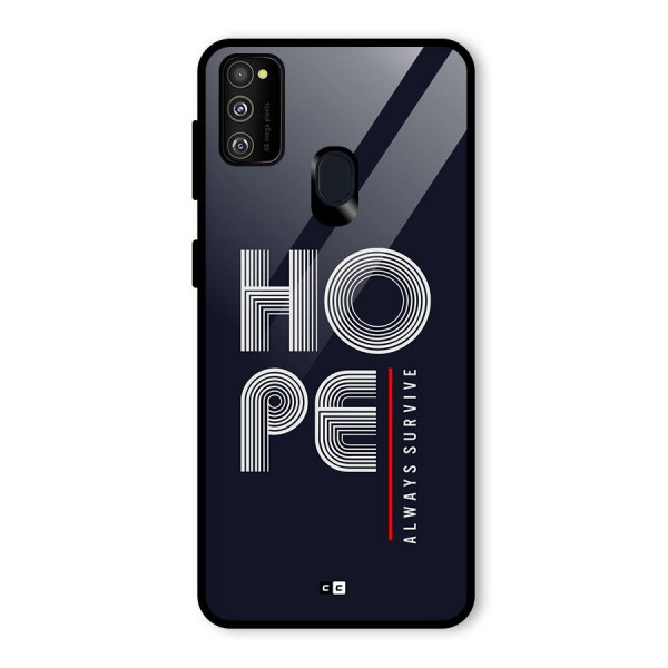 Hope Survives Glass Back Case for Galaxy M21