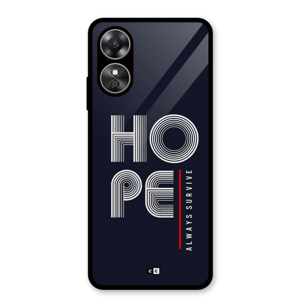 Hope Survives Glass Back Case for Oppo A17