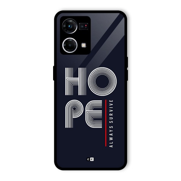 Hope Survives Glass Back Case for Oppo F21 Pro 4G