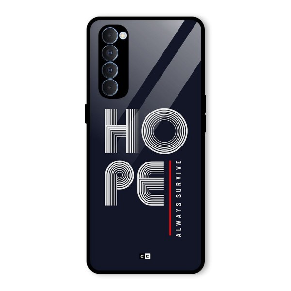 Hope Survives Glass Back Case for Oppo Reno4 Pro