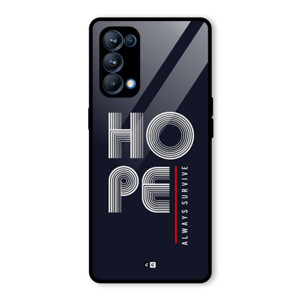 Hope Survives Glass Back Case for Oppo Reno5 Pro 5G