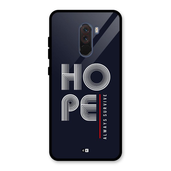 Hope Survives Glass Back Case for Poco F1