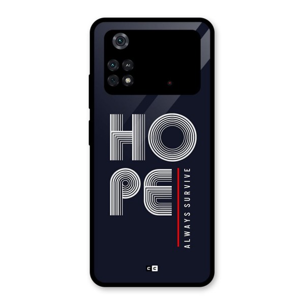 Hope Survives Glass Back Case for Poco M4 Pro 4G