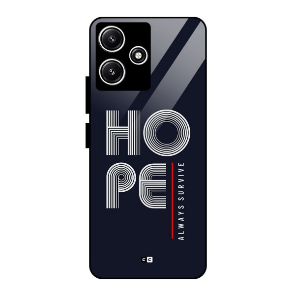 Hope Survives Glass Back Case for Poco M6 Pro